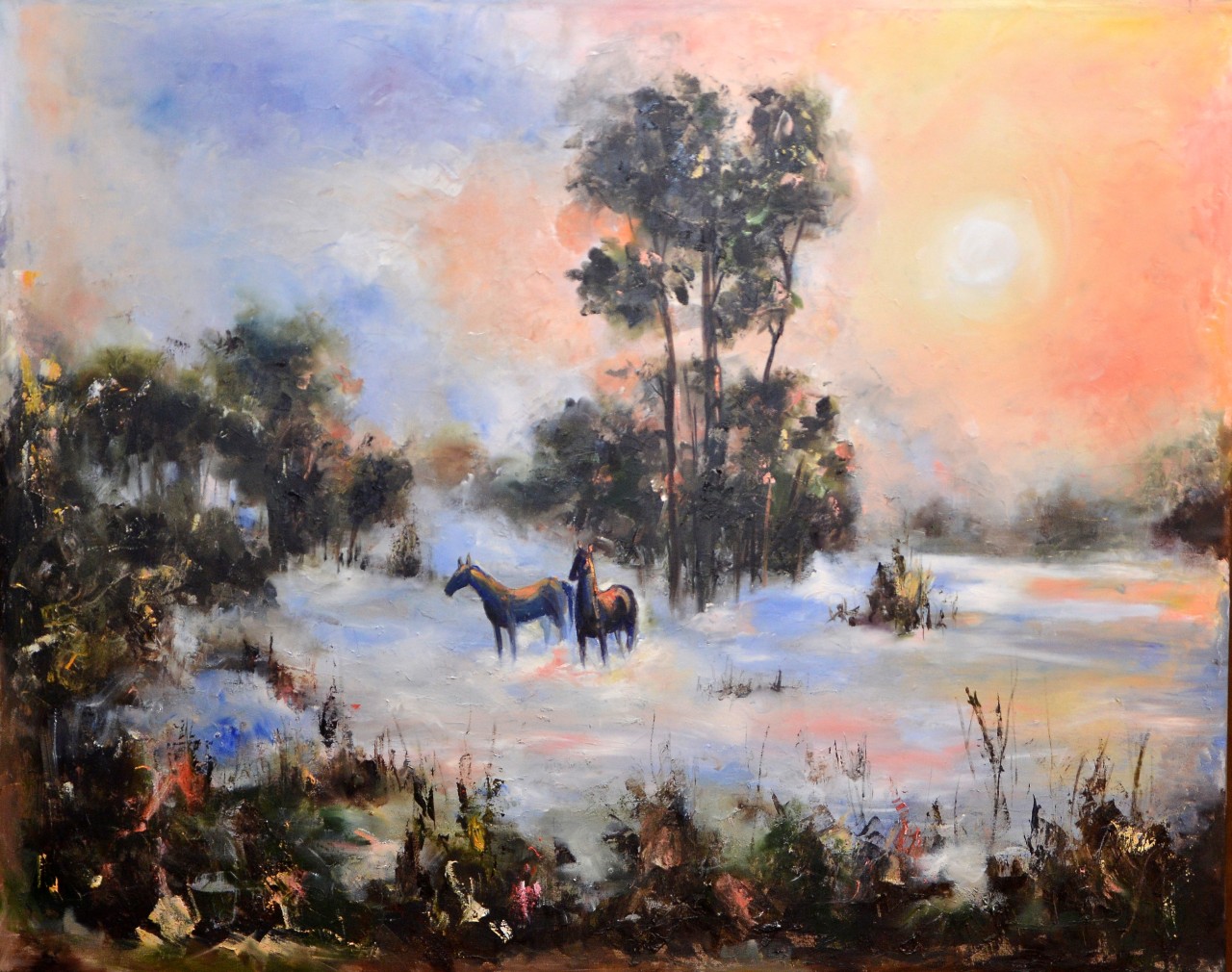 Туман и кони