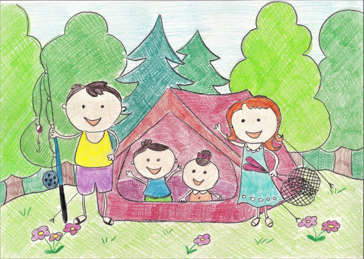 Семейный отдых в палатке