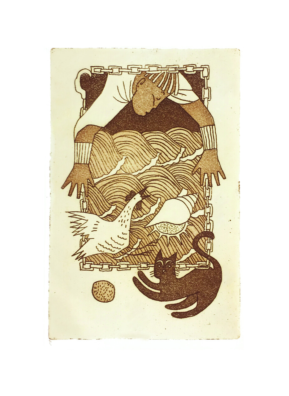 Иллюстрация к африканским мифам: О происхождении твердой земли 