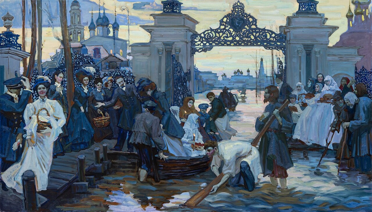 «Колокольный звон. Наводнение в Москве на Пасху 1908 года»