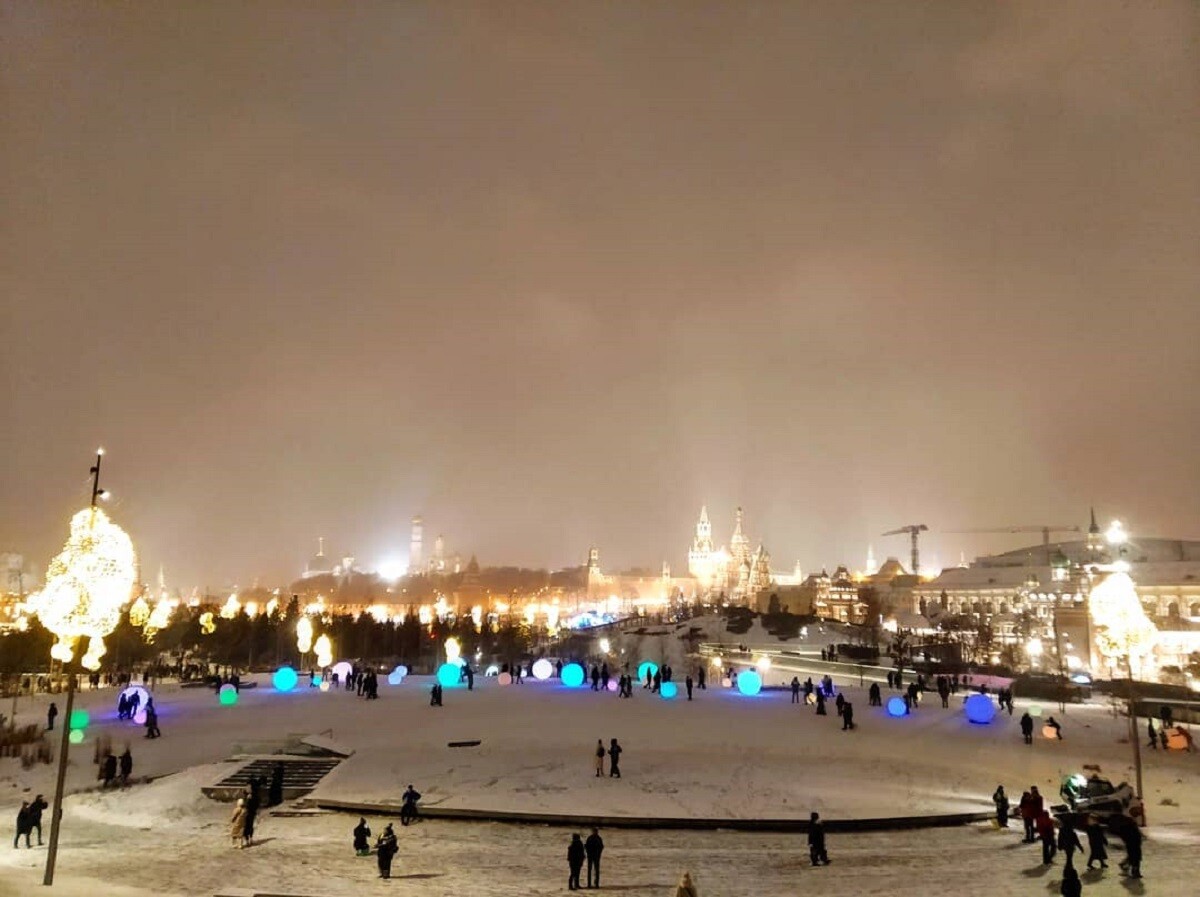 Парк Зарядье, Москва, зима 2021
