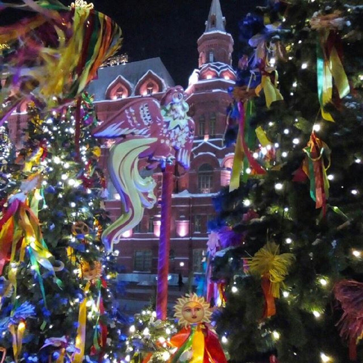 Рождественская ярмарка, Красная площадь, Москва, зима 2021