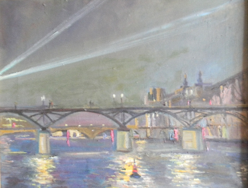 "Парижские огни . Мост Искусств"