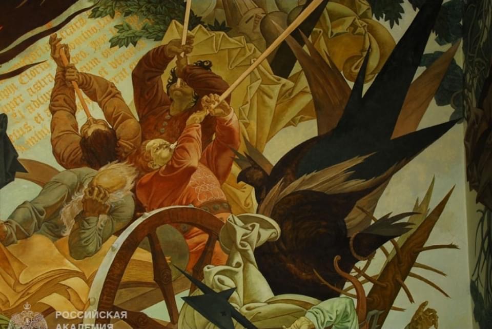 Фрагмент росписи "Грюнвальдская битва"