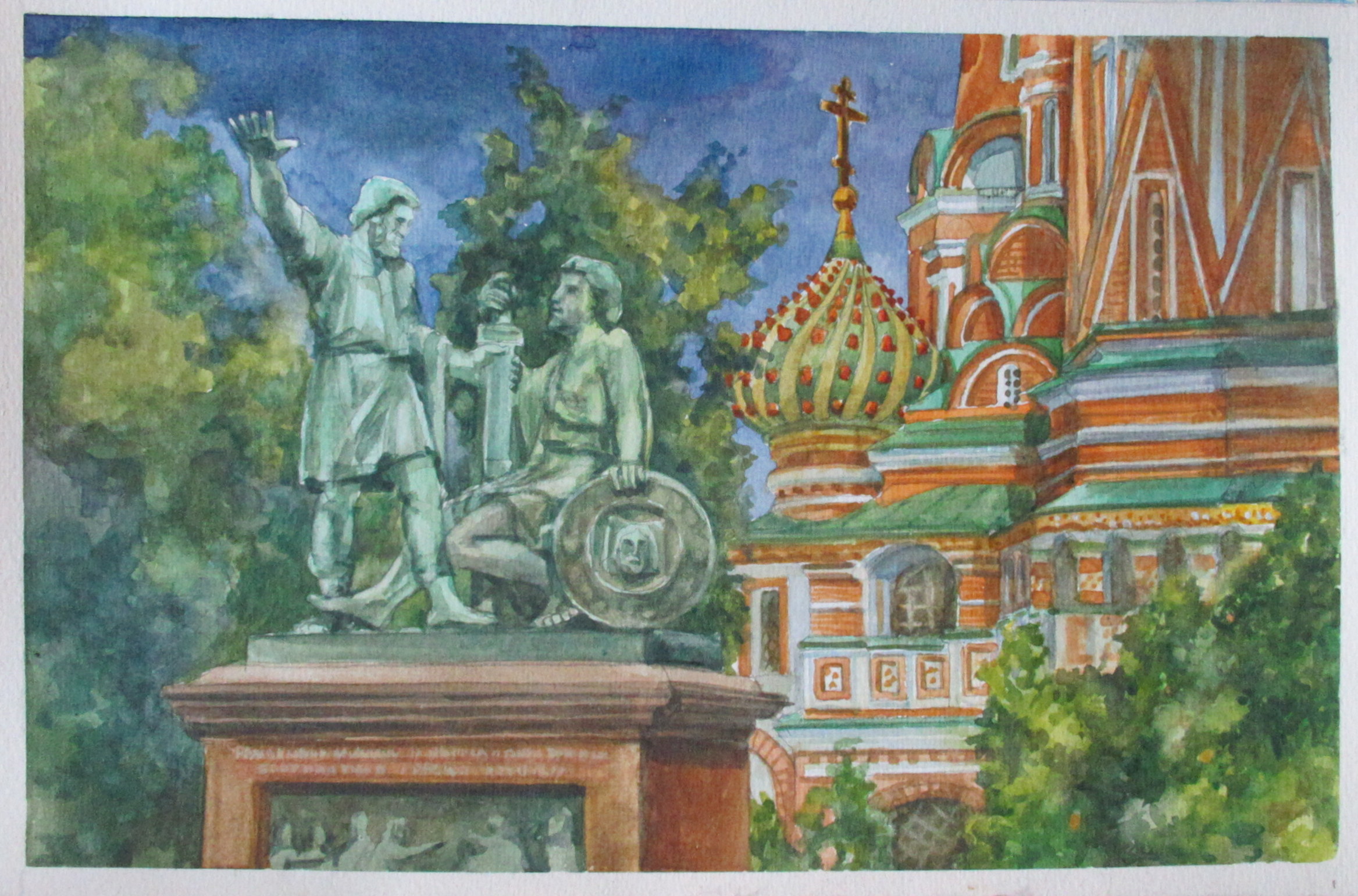 Памятник Минину и Пожарскому на Красной площади.
