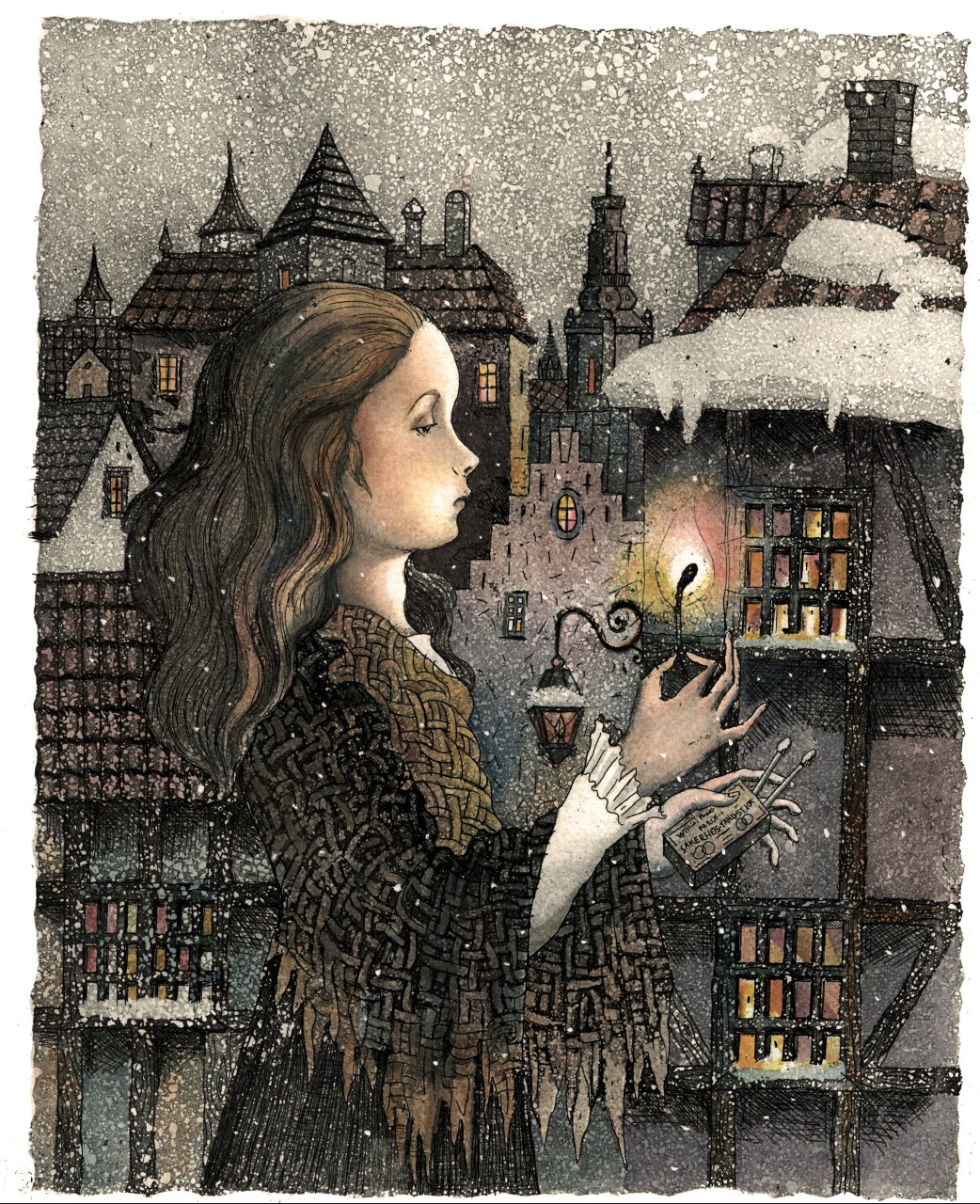 Иллюстрации к сказкам Г.Х.Андерсена "Девочка со спичками?"