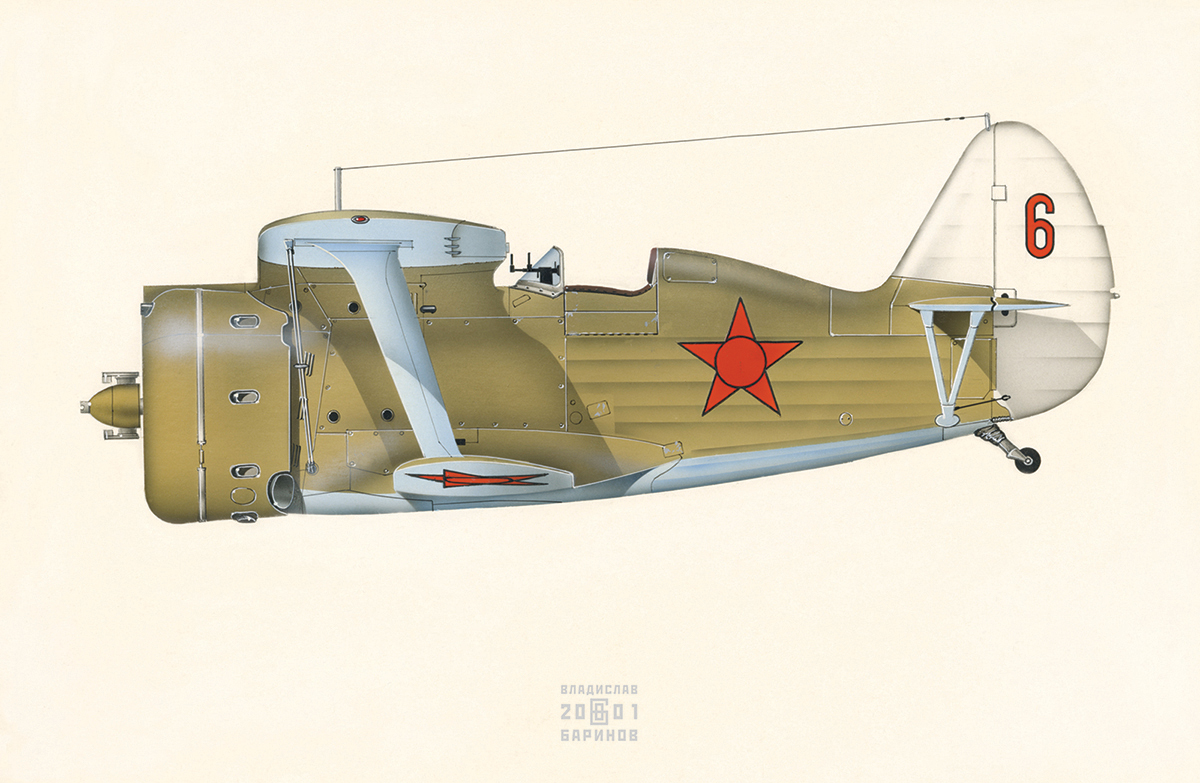 Истребитель И-153 , 72 -САП (смешанного авиаполка), ВВС Северного флота, Ваенга 1941 года.