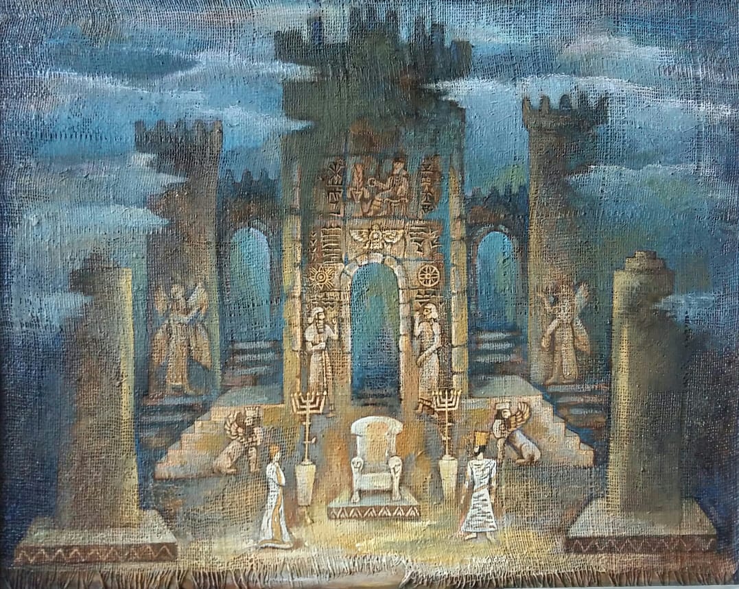 Эскиз декорации «Набукко» Джузеппе Верди