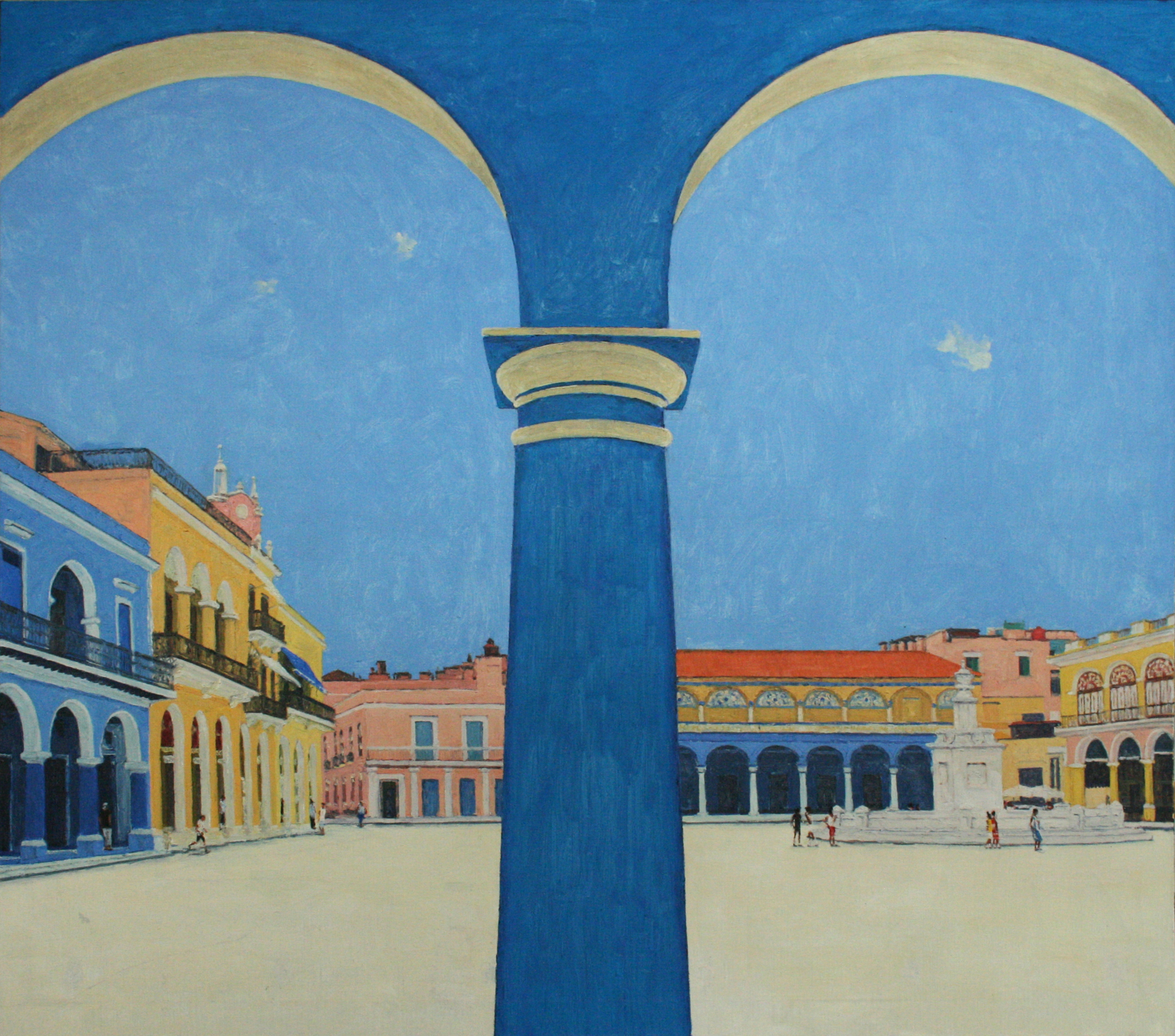 Старая площадь в Гаване. Голубое.