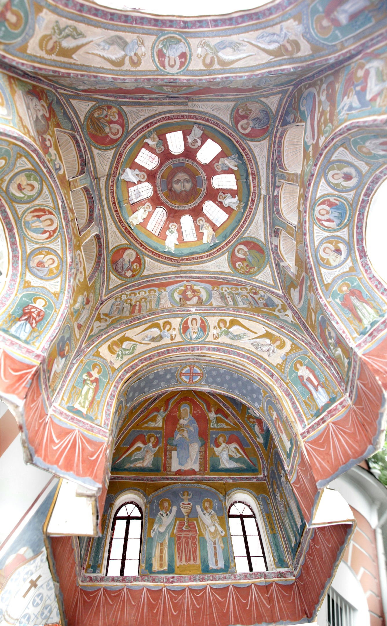 Фотографии макета росписи храма Державной Богоматери Гуслицкого Монастыря