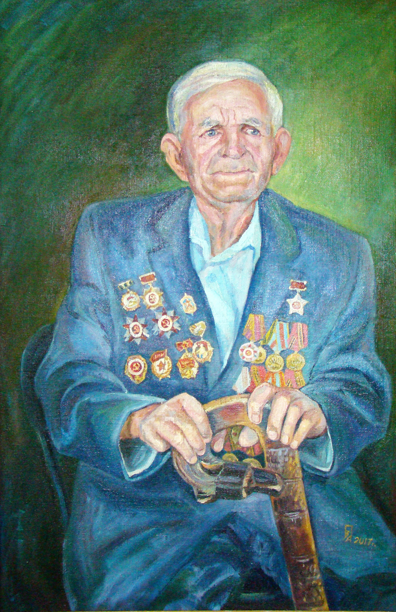 Портрет ветерана ВОВ В.Т. Ткачева