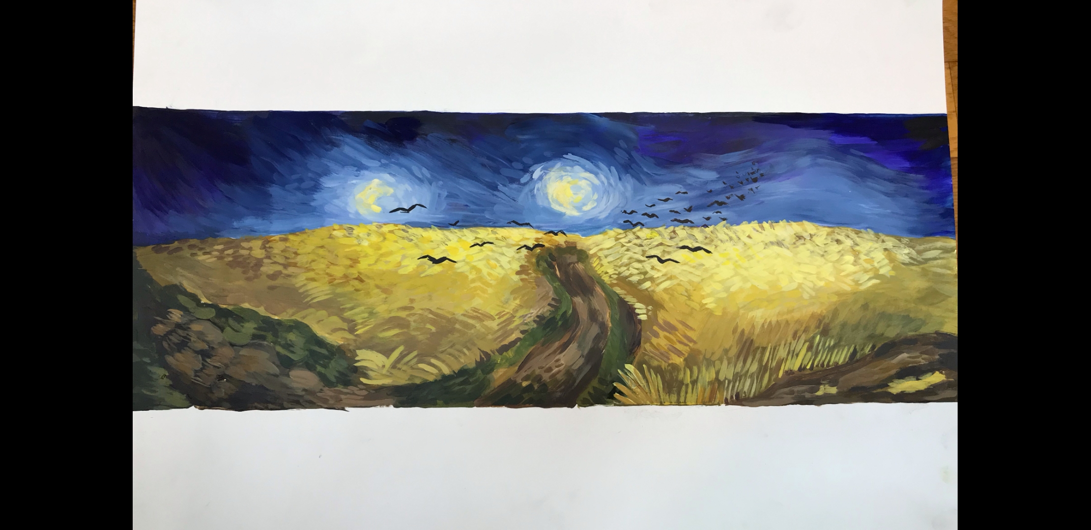 Ван Гог Пшеничрое поле и вороны