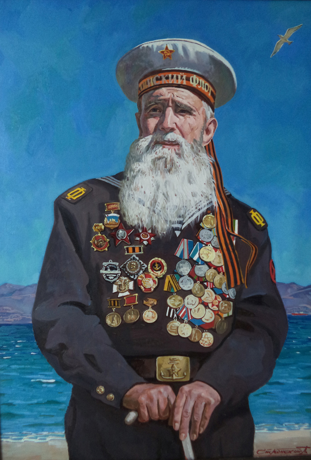 Портрет ветерана морской пехоты Широкова 