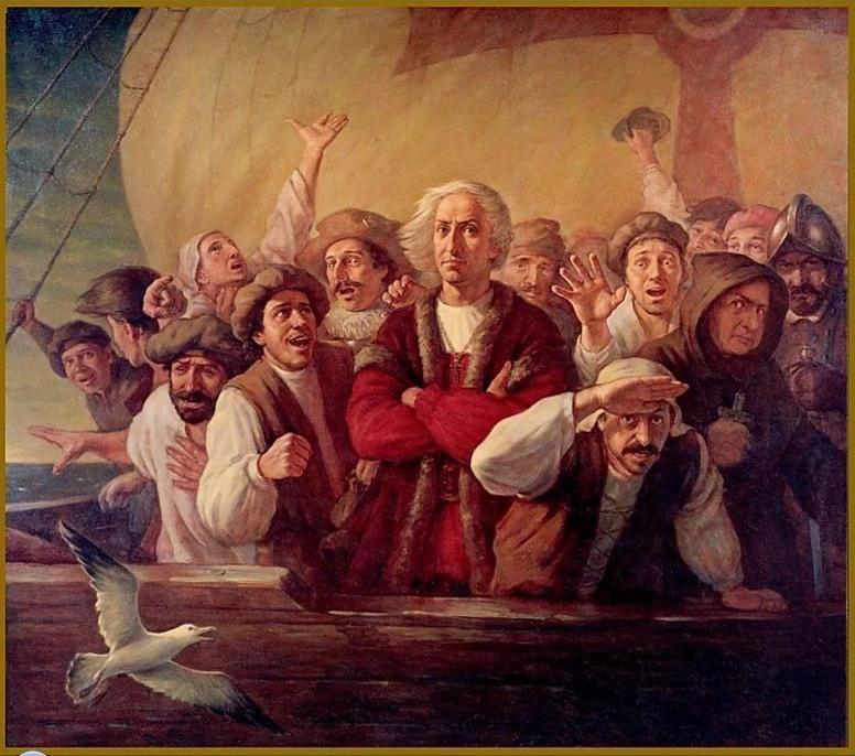"For Gold, God and Glory. Arrival of Christopher Columbus in the Americas"